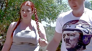 anal BBW Spanish Redhead Maria Bose Outdoor Squirting and Fucking blowjob